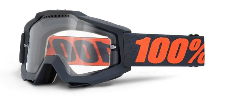Image of 100 Percent Accuri Enduro MTB Goggles Gunmetal/Clear Vent Dual Lens