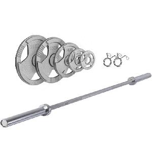 Image of Ironman 160kg Olympic Tri-grip Hammerton Weight Set with 86" Olympic Weight Bar