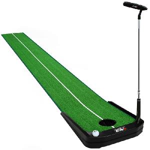 Image of Hillman PGM 3m Golf Putting Trainer Artificial Turf with Electronic Ball Return