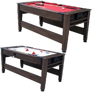 Image of Air King 6ft Pool & Air Hockey Combination Table with Mahogany Body