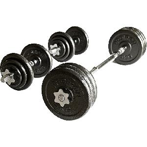 Image of Ironman 20kg Cast Iron Dumbbell And Barbell Set